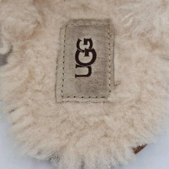 Womens UGG Scuffette II Chestnut Sheepskin & Suede Slippers Size 10 - Picture 3 of 7